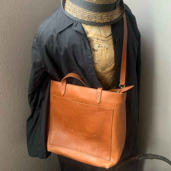 Madewell  Small Brown   Zip  TopTransport Tote - Picture 2 of 16